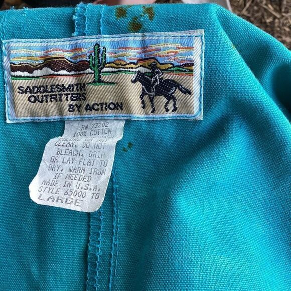 Vintage Saddlesmith Outfitters horseback riding duster long coat large. 0525 - Picture 3 of 10